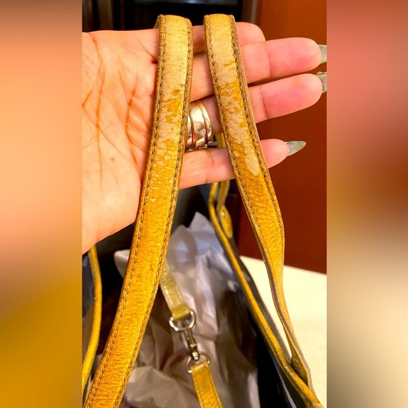 MCM Black/Gold Visetos Coated Canvas and Leather Princess Lion Tote, EUC - Picture 5 of 11